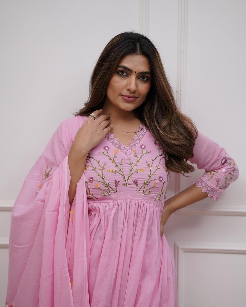 Tanawana Wine Pink Suit Set