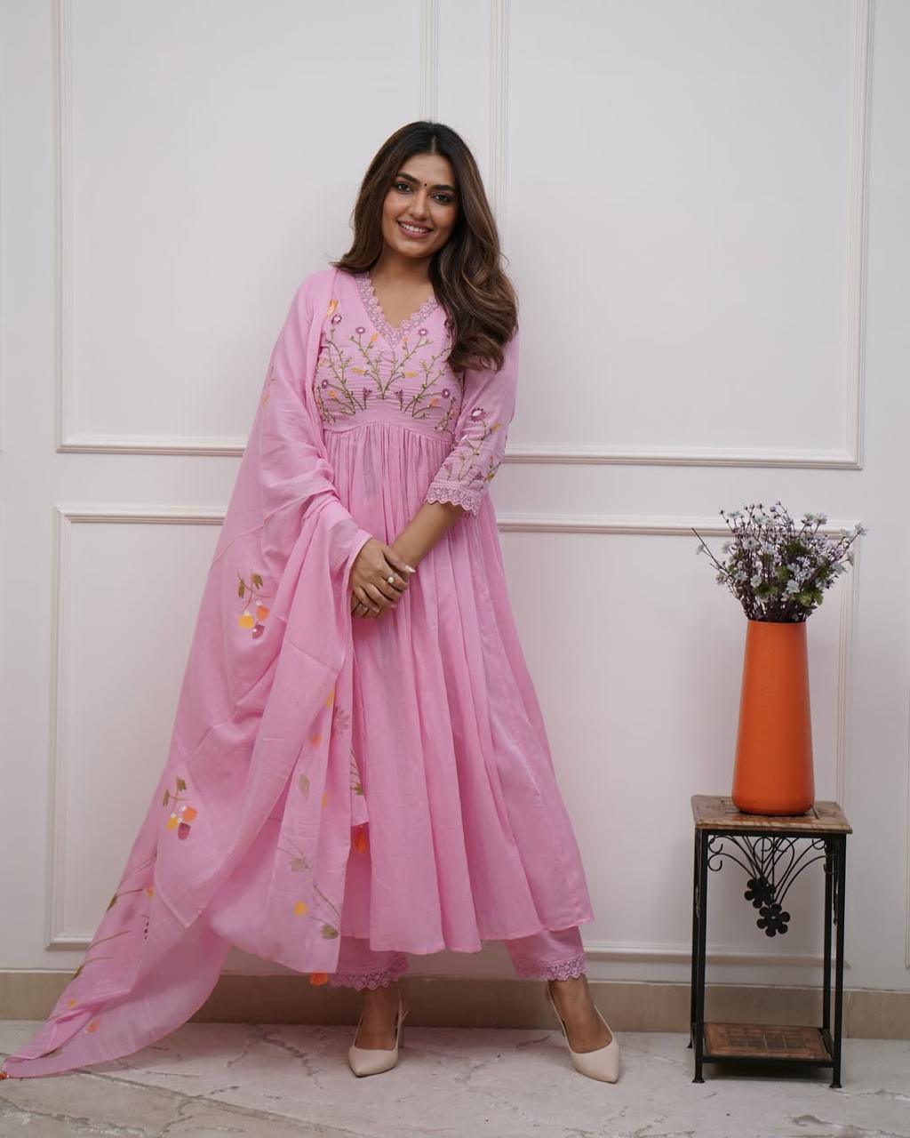 Tanawana Wine Pink Suit Set