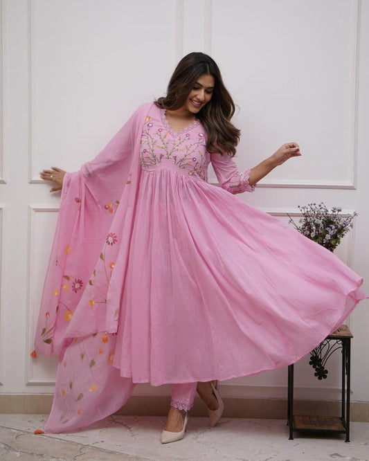 Tanawana Wine Pink Suit Set